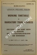 Book cover of Working Timetable of Mandatory Train Services - Section CL - Chesterfield and Barnt Green and Branches; Heyford, Stratford-upon-Avon and Birmingham - 14 May 1979 to 11 May 1980 by British Railways London Midland Region